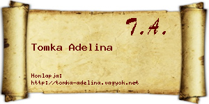 Tomka Adelina névjegykártya